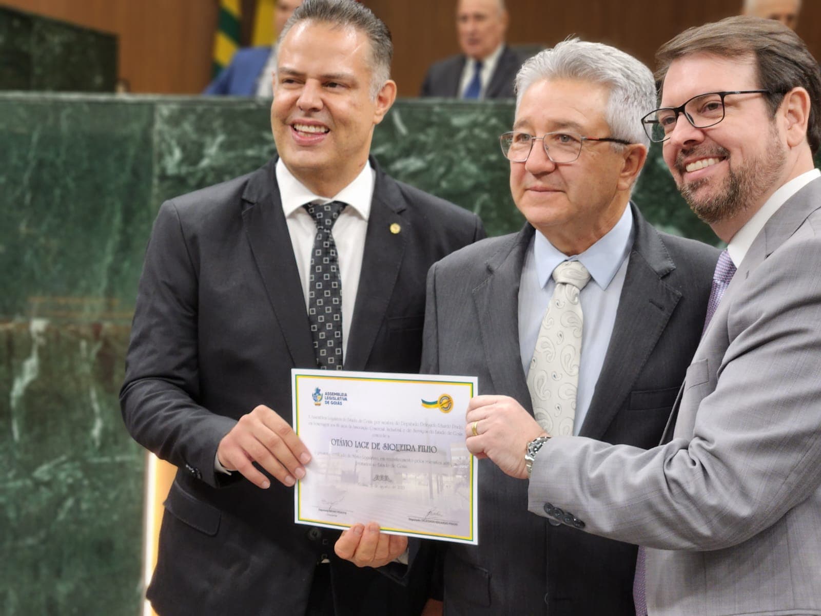 Homenagem na Assembleia Legislativa do Estado de Goiás