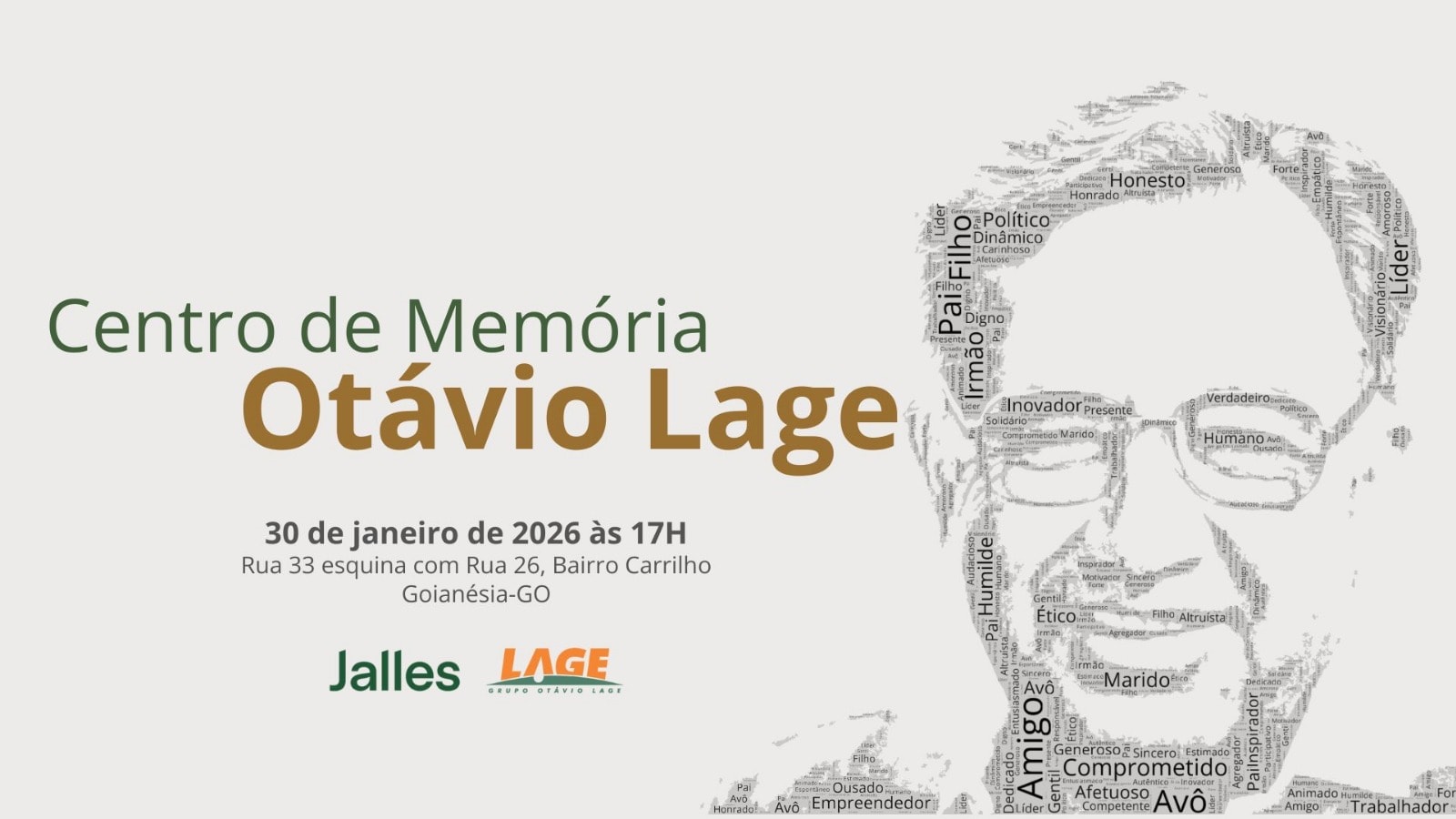 Centro de Memória Otávio Lage será inaugurado em Goianésia